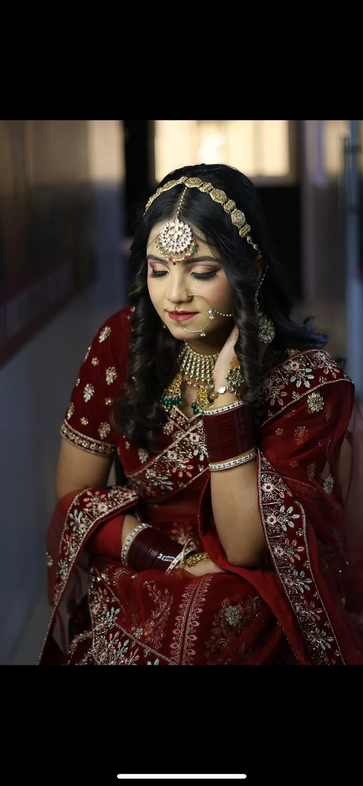 Real bridal makeup work by Glamour Guru by Twinkle